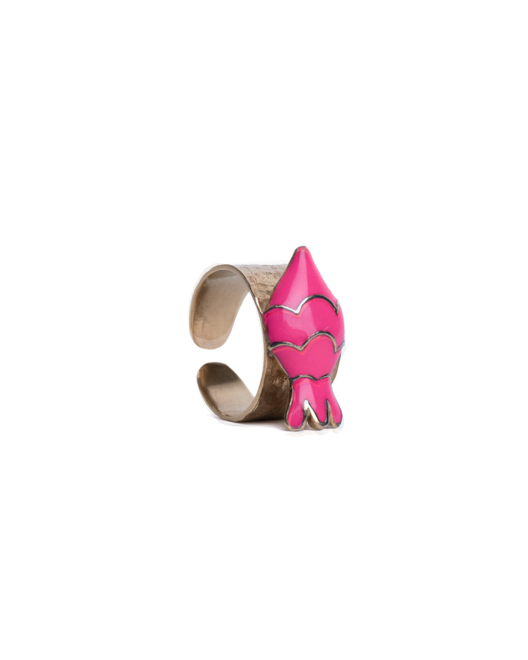 Gino Fish Ring Gold Handmade handcrafted jewelry fun colorful