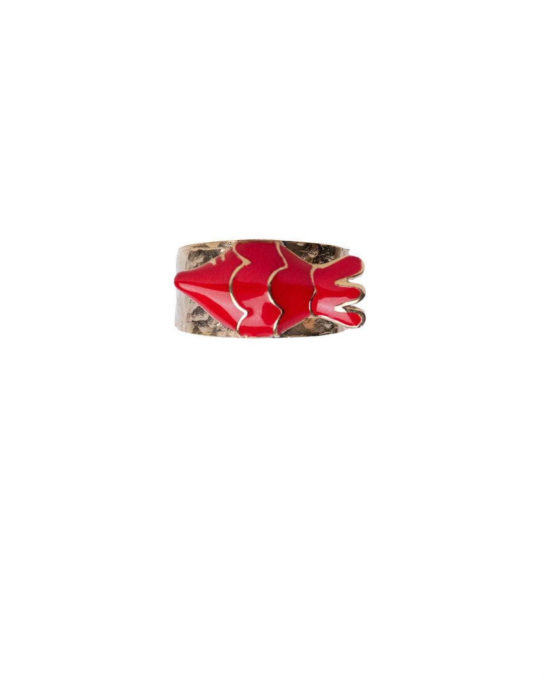 Gino Fish Ring Gold Handmade handcrafted jewelry fun colorful