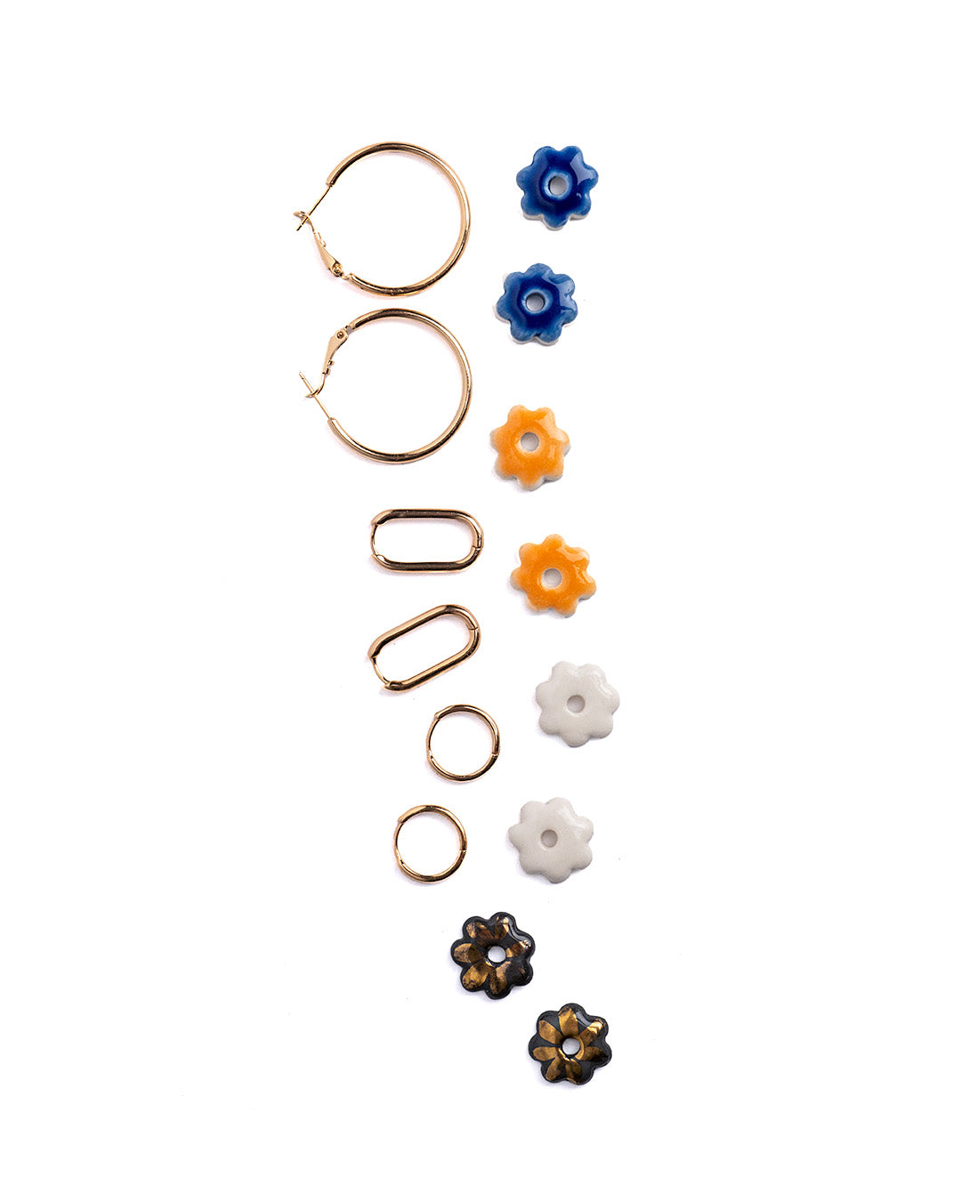 Mini Flower Porcelain Earrings