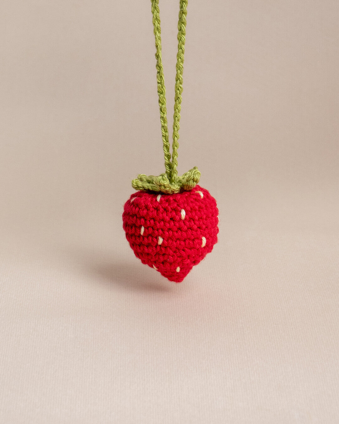 Sweet Strawberry - crochet bag charm
