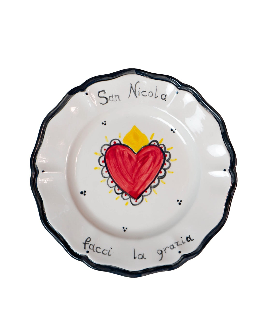 Custom Scalloped Sacred Heart Plate