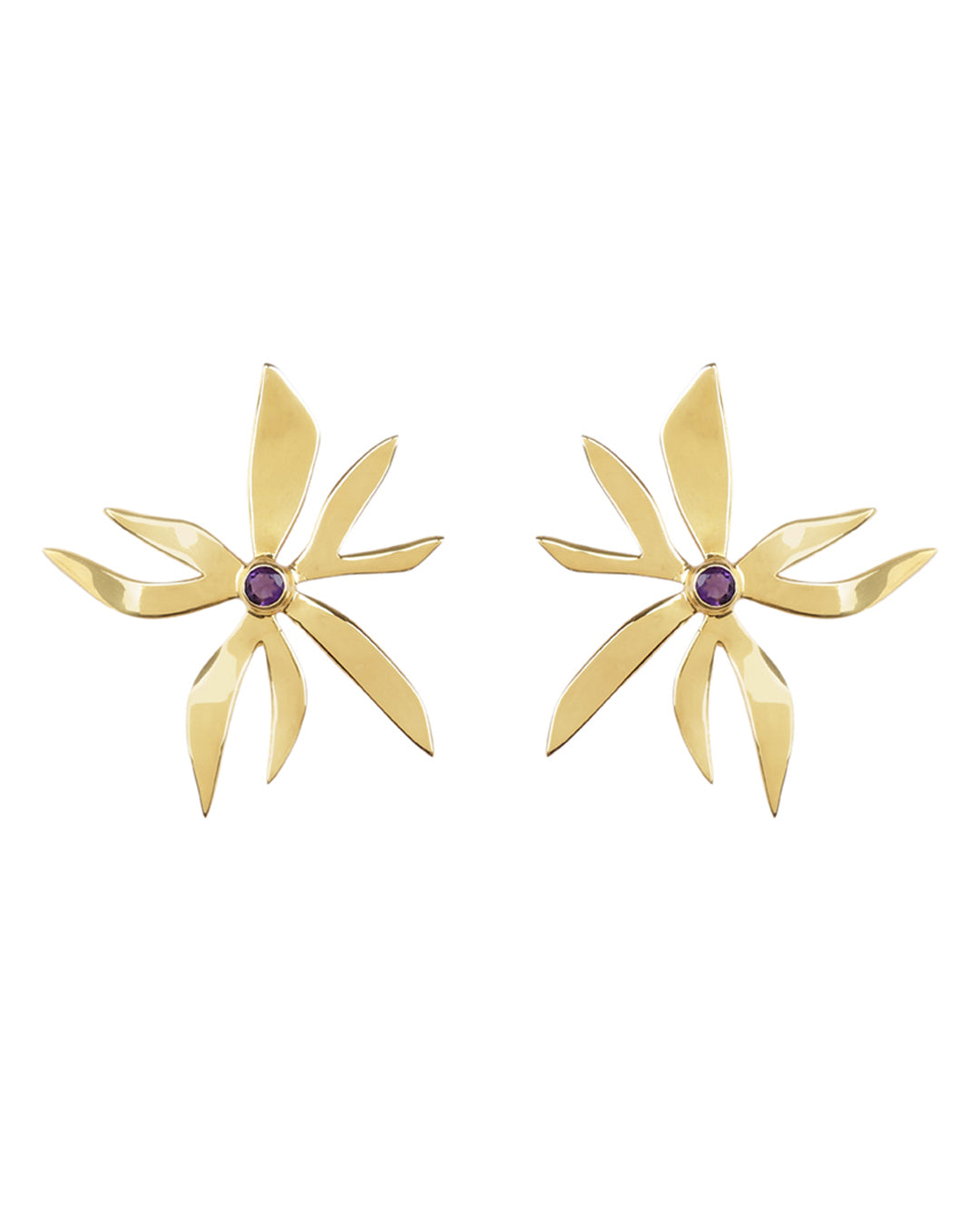 Handmade earrings with stone