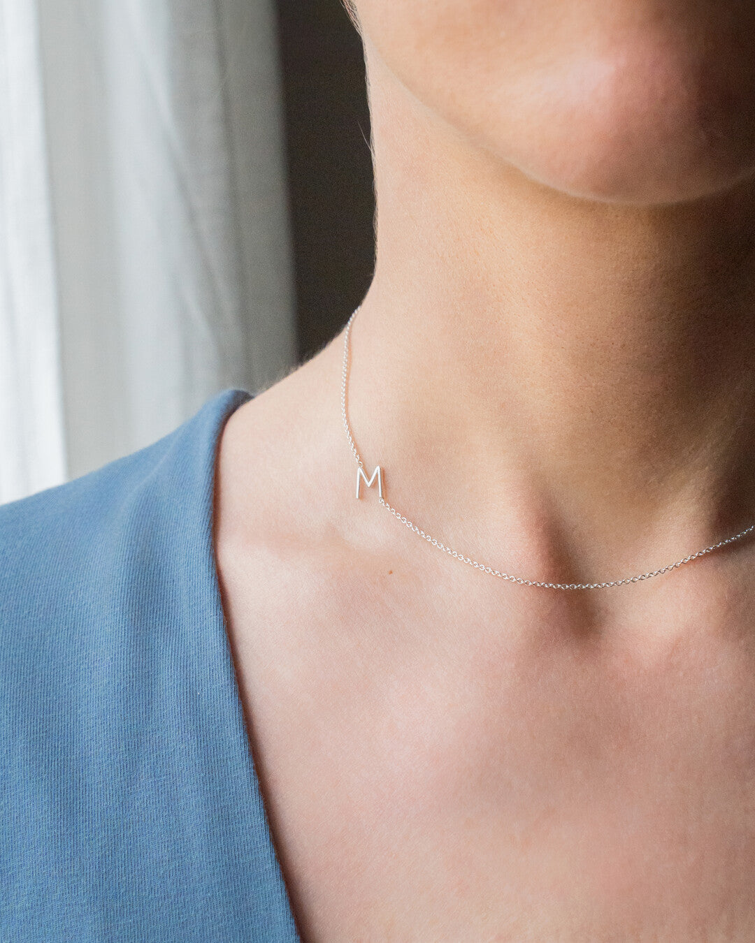 Custom Thin Letter necklace