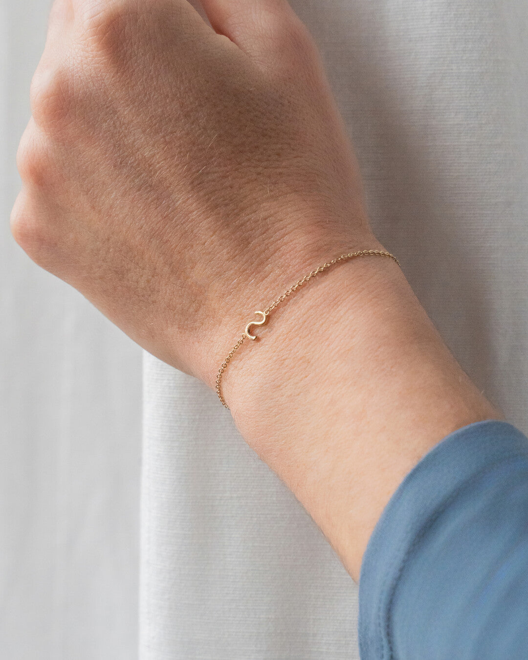 Custom Thin Letter bracelet