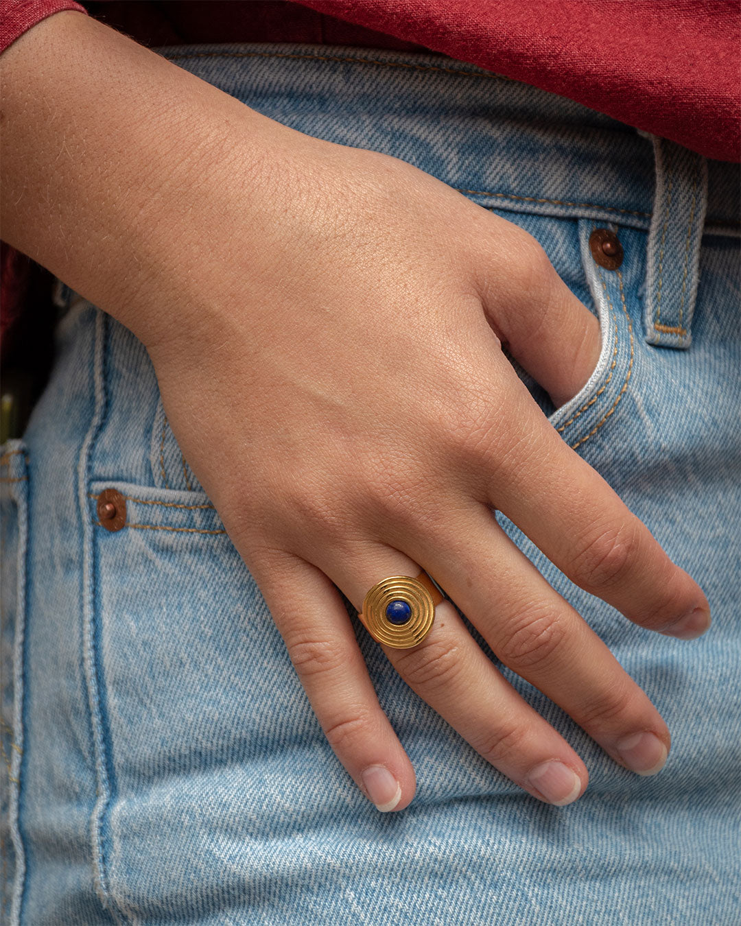 Anello Cabujón Cianea