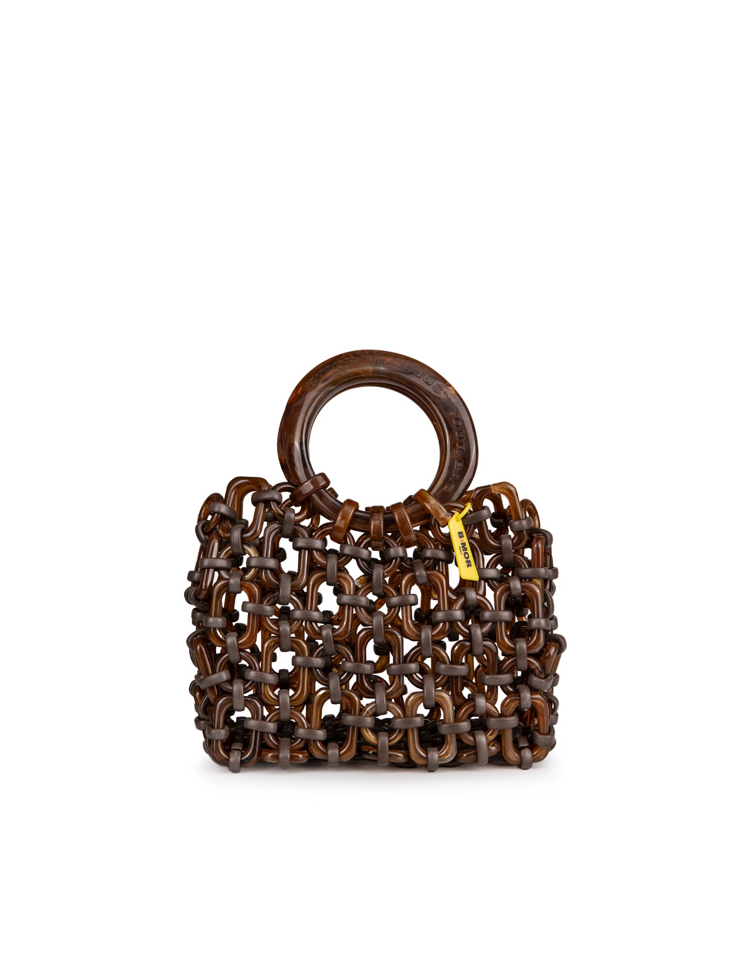 Handmade resin brown bag - BiMOR Italy