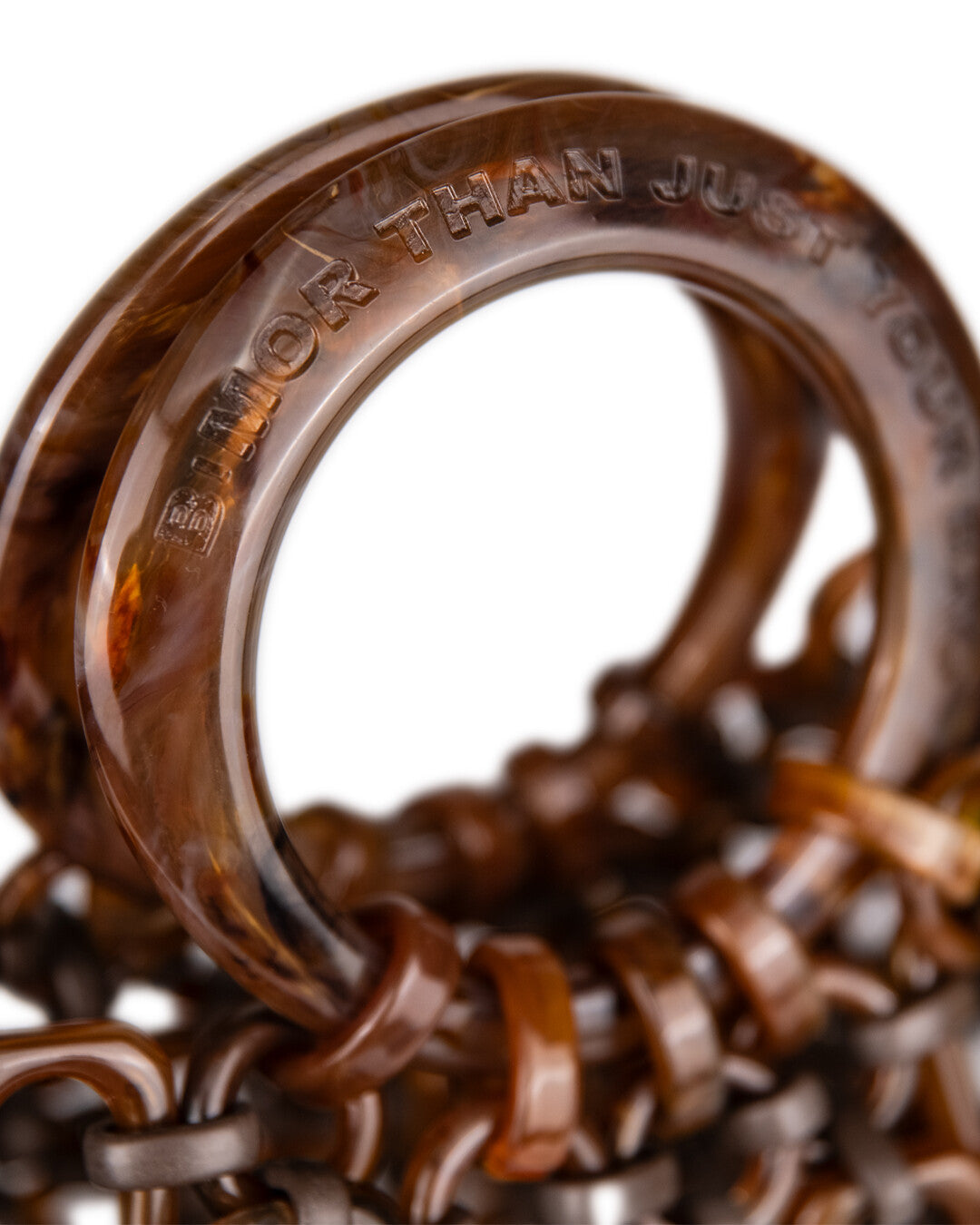 Handmade resin brown bag - BiMOR Italy