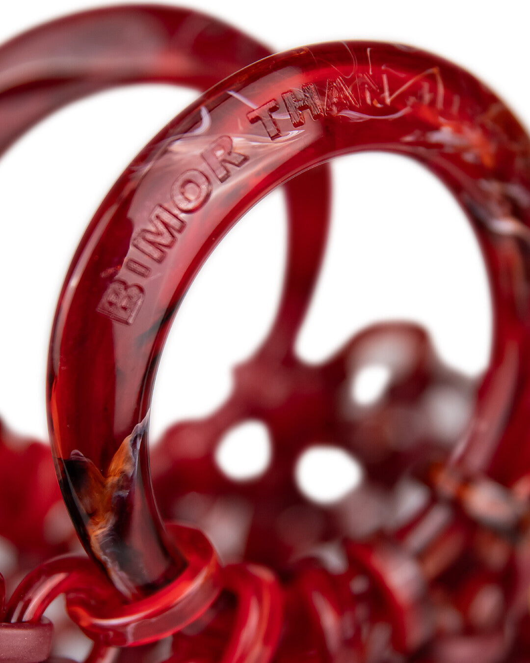Handmade resin red bag - BiMOR Italy