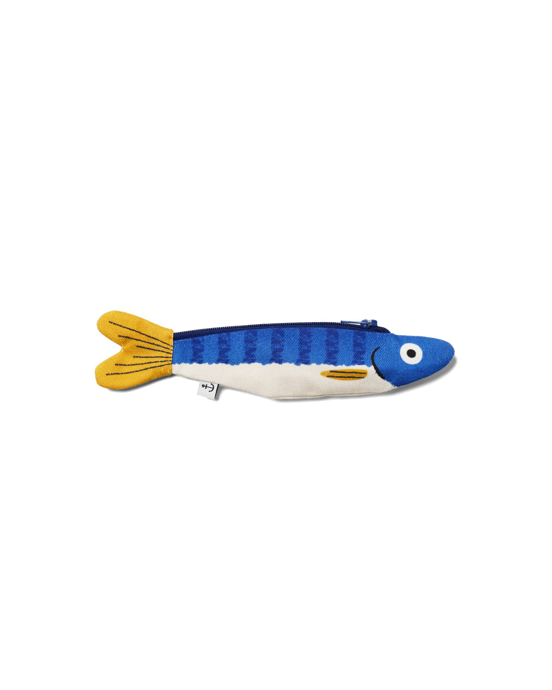Herring keychain case pencil fish textile fun handmade handcrafted