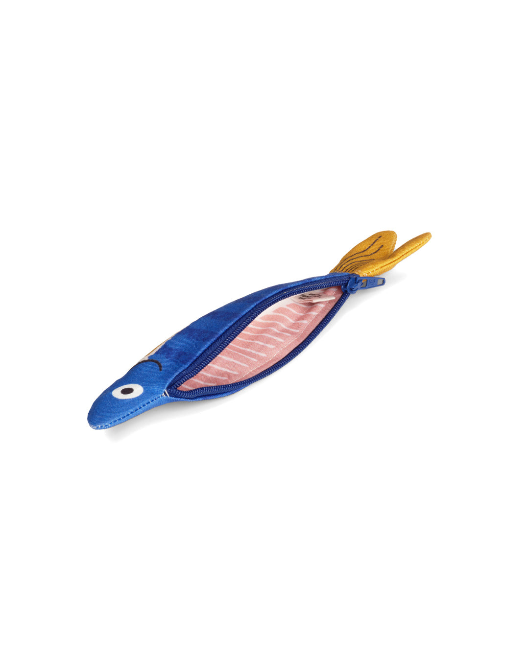 Herring keychain case pencil fish textile fun handmade handcrafted
