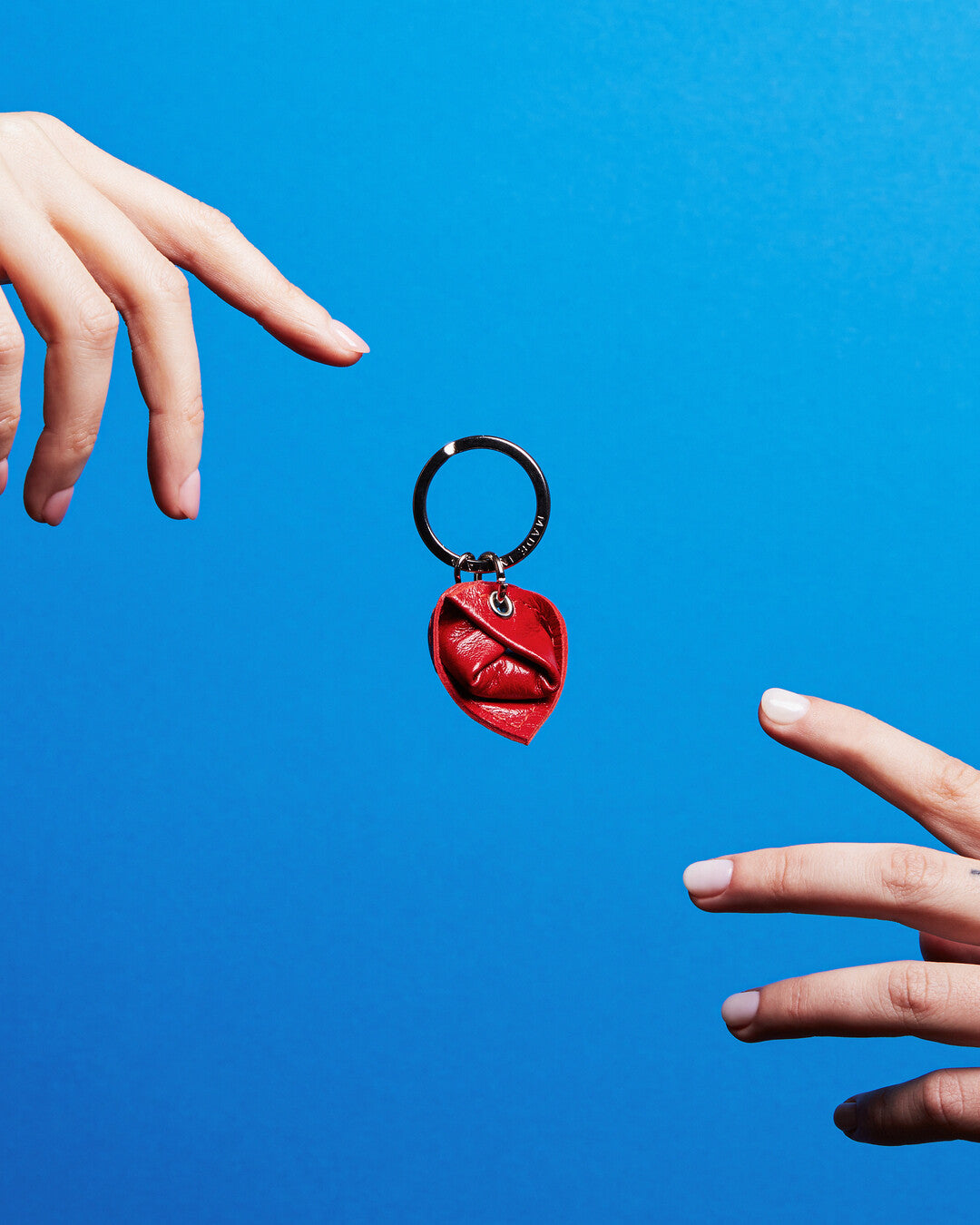 Handmade leather pasta keychain - custom - Double Trouble Bologna