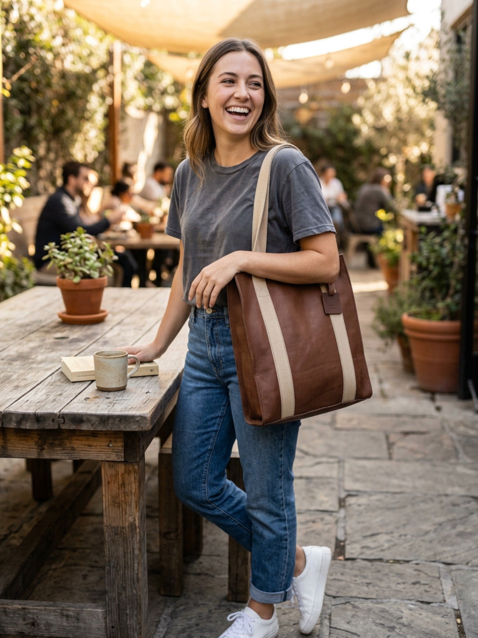 Leather Tote Manhattan Collection
