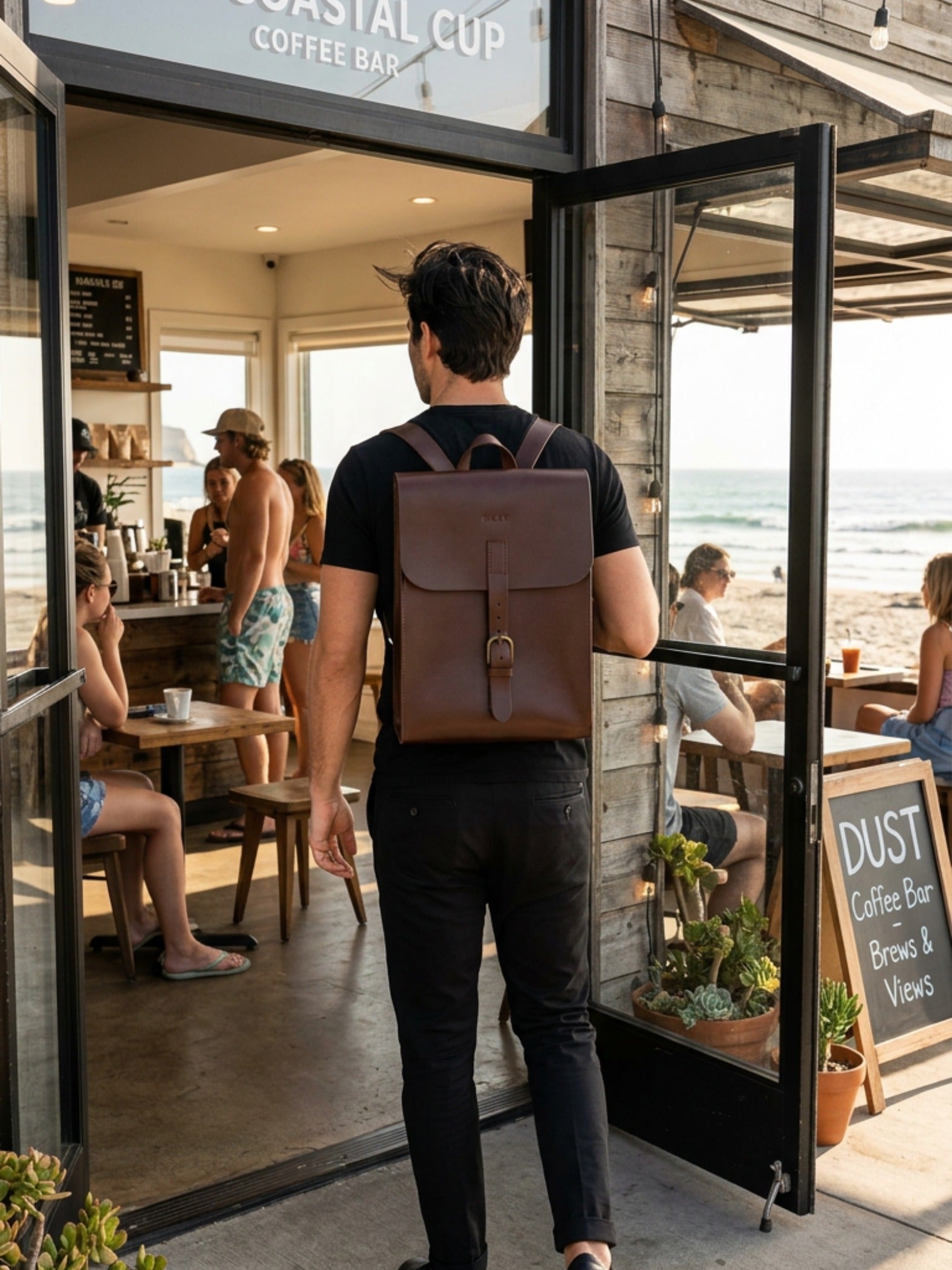 Leather Backpack Oxford Collection