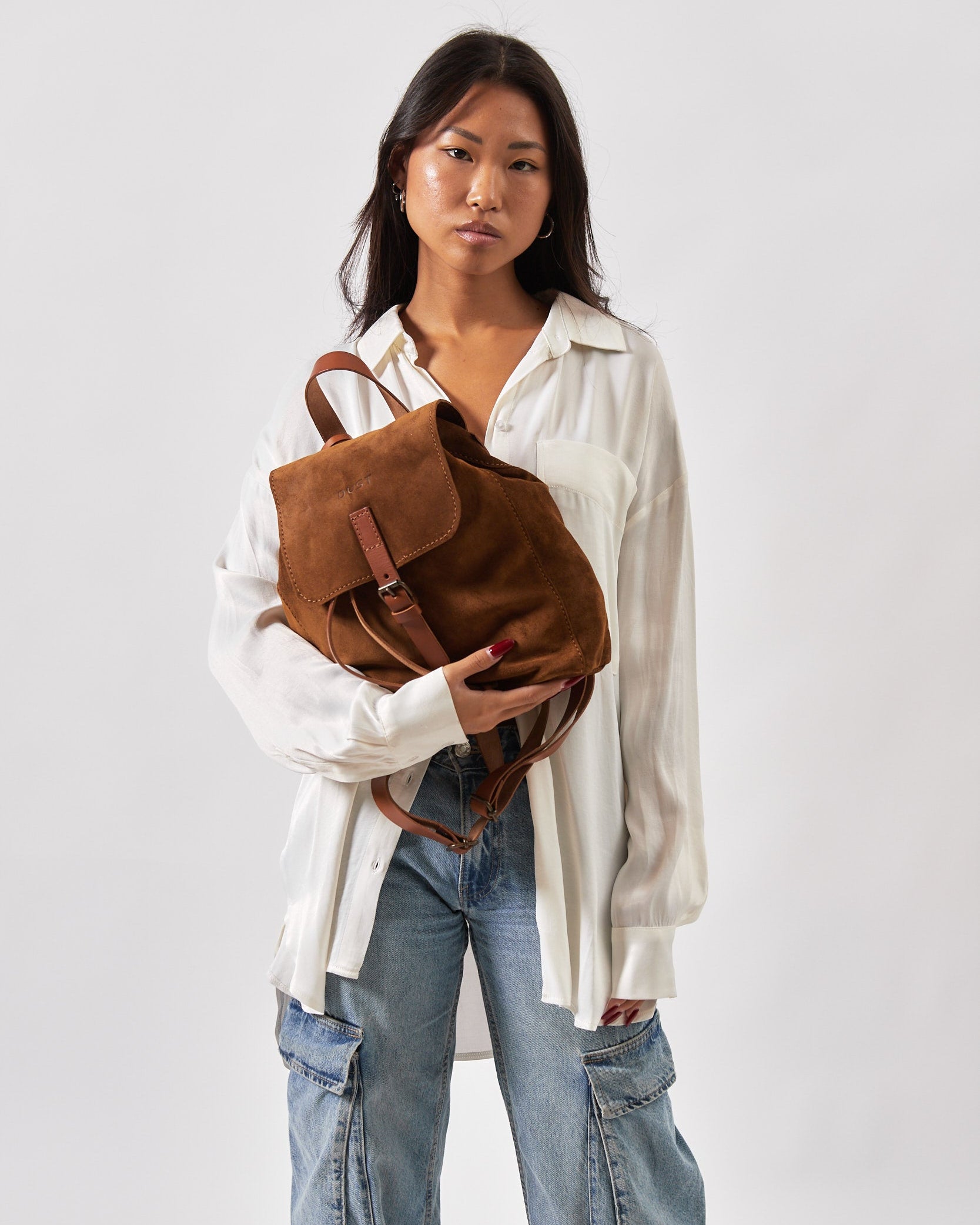 Leather Backpack in Suede Venice Collection