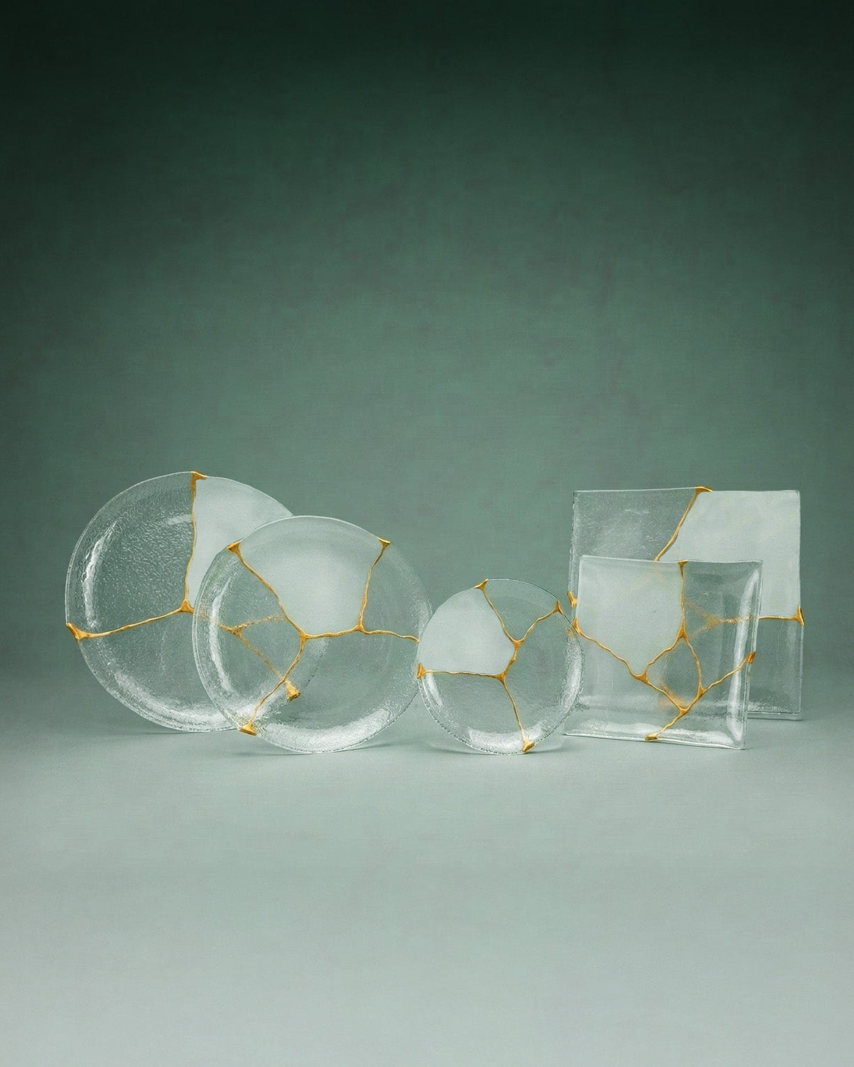Kintsugi Satin square flat plate