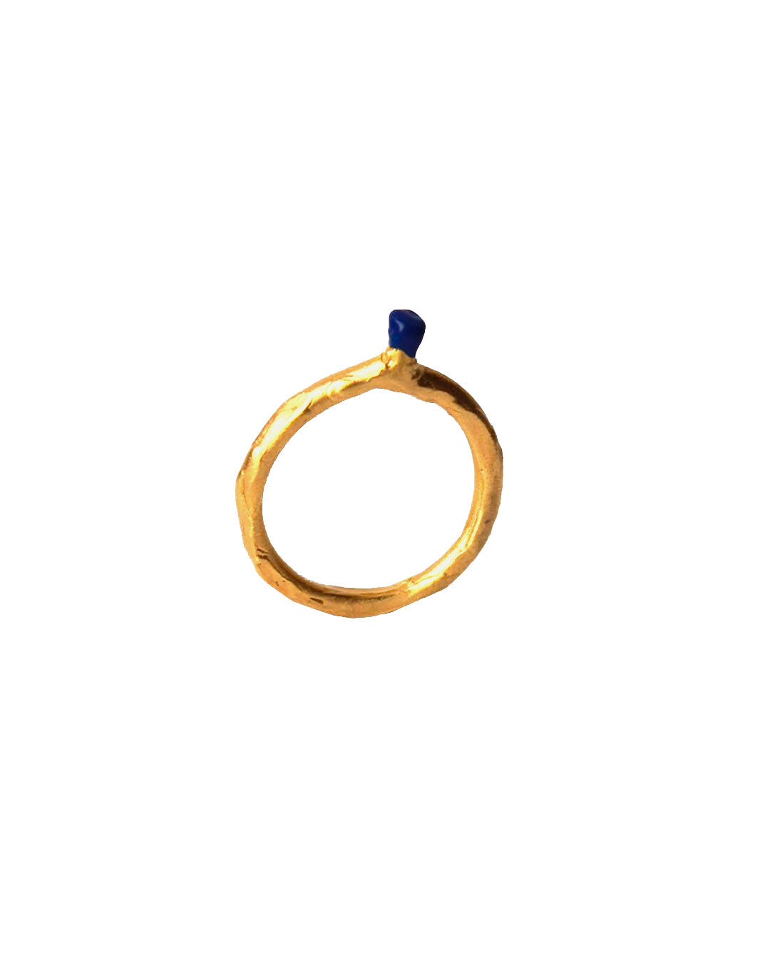 Handmade brass enamel ring - Lodovica Fusco