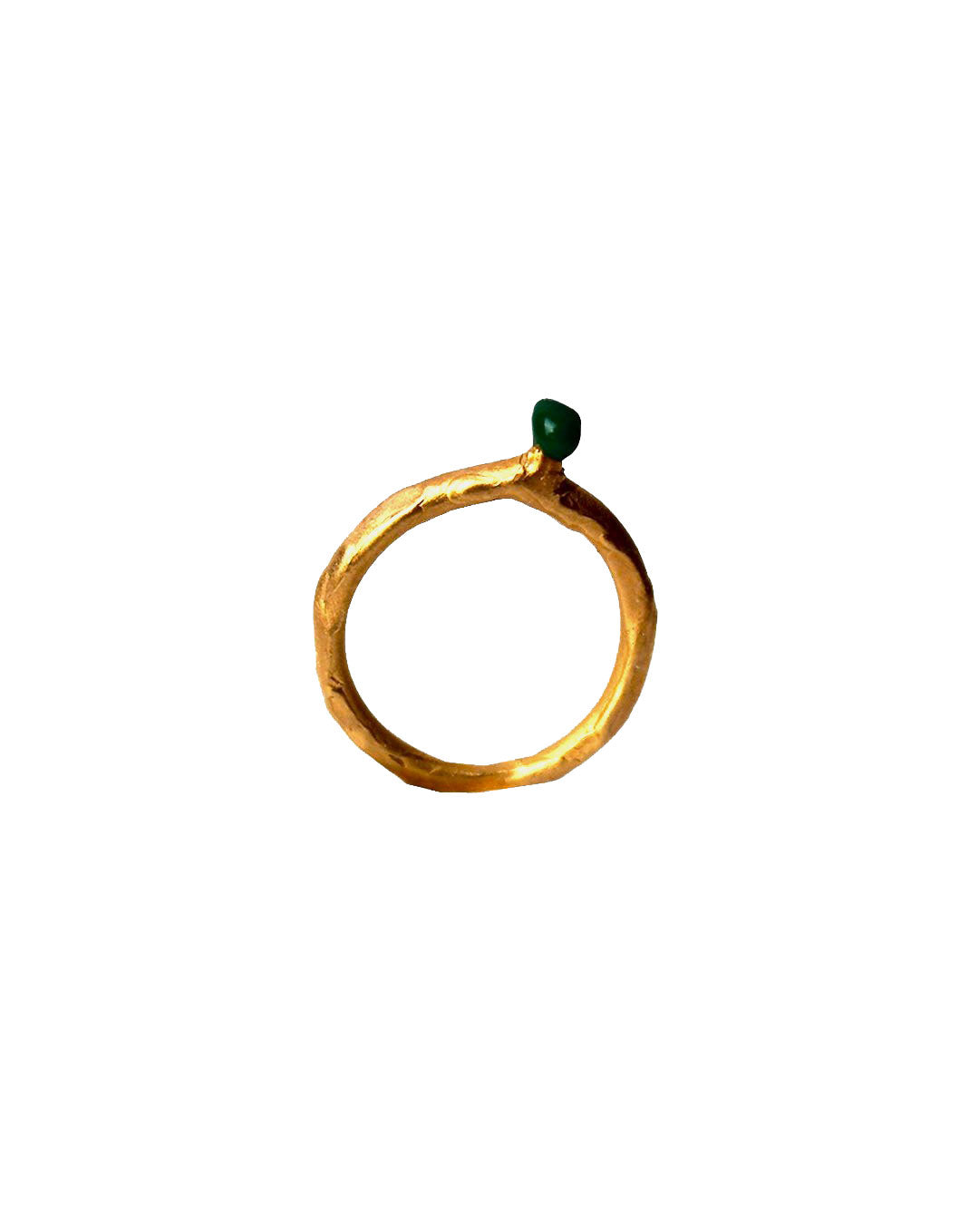 Handmade brass enamel ring - Lodovica Fusco