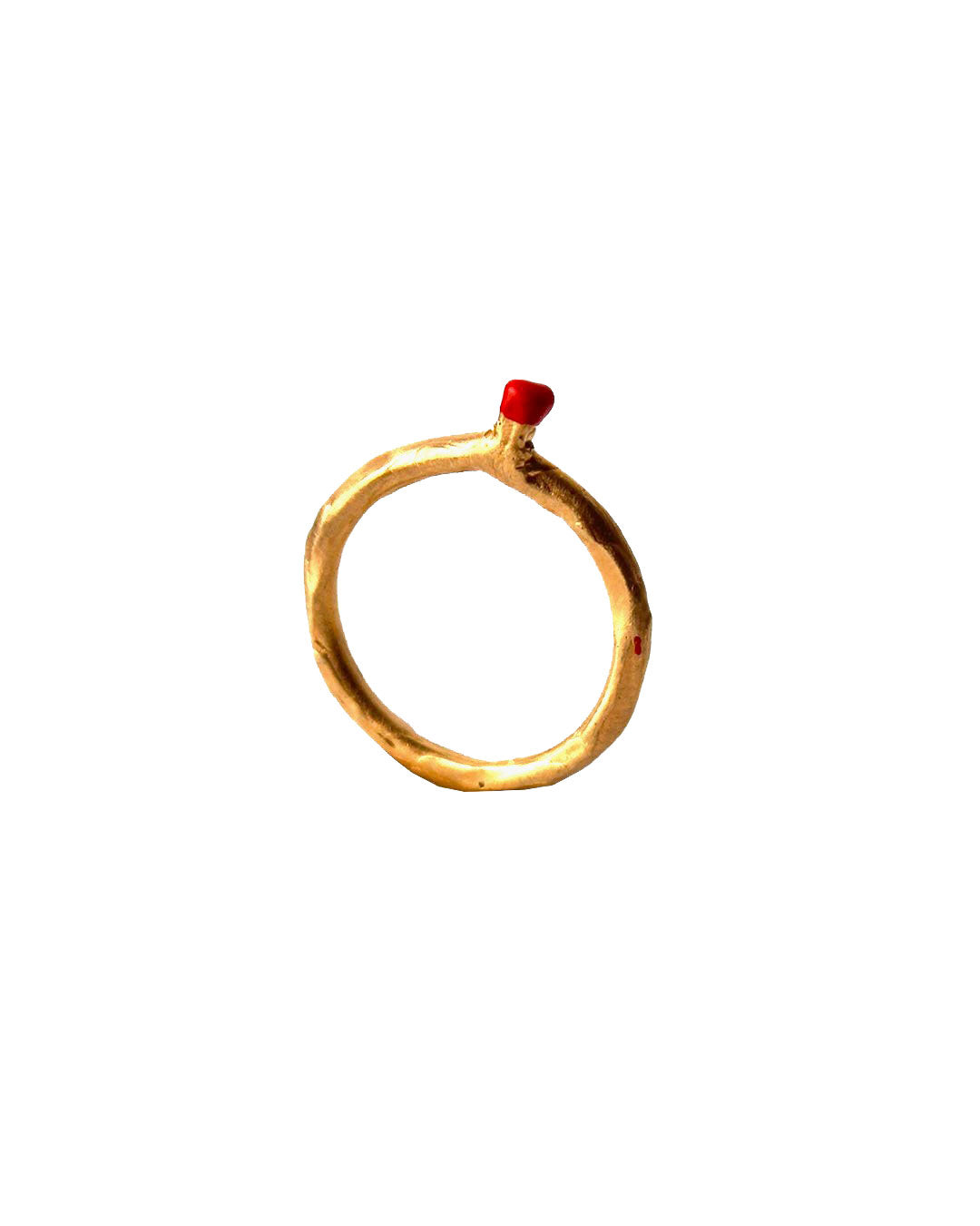 Handmade brass enamel ring - Lodovica Fusco