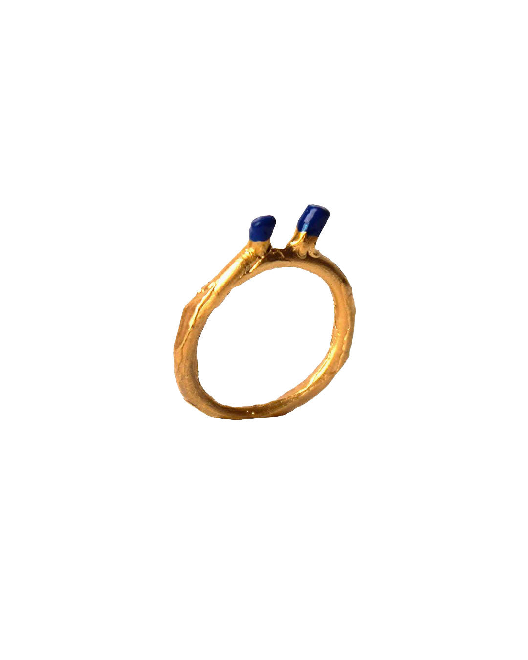 Handmade brass enamel ring - Lodovica Fusco