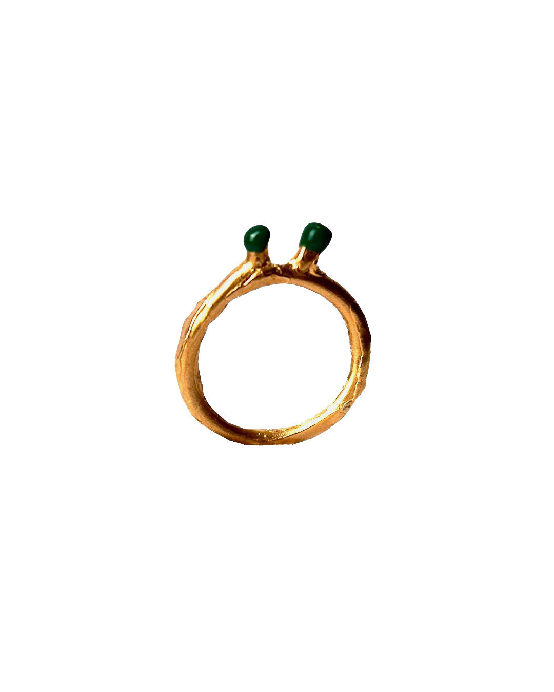Handmade brass enamel ring - Lodovica Fusco