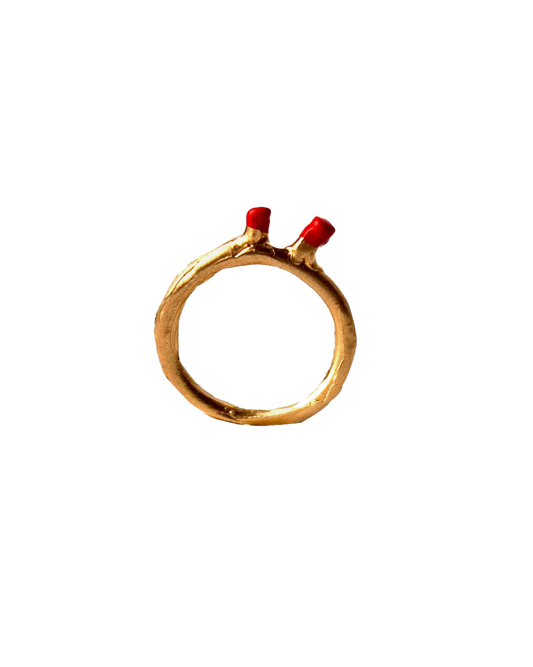 Handmade brass enamel ring - Lodovica Fusco