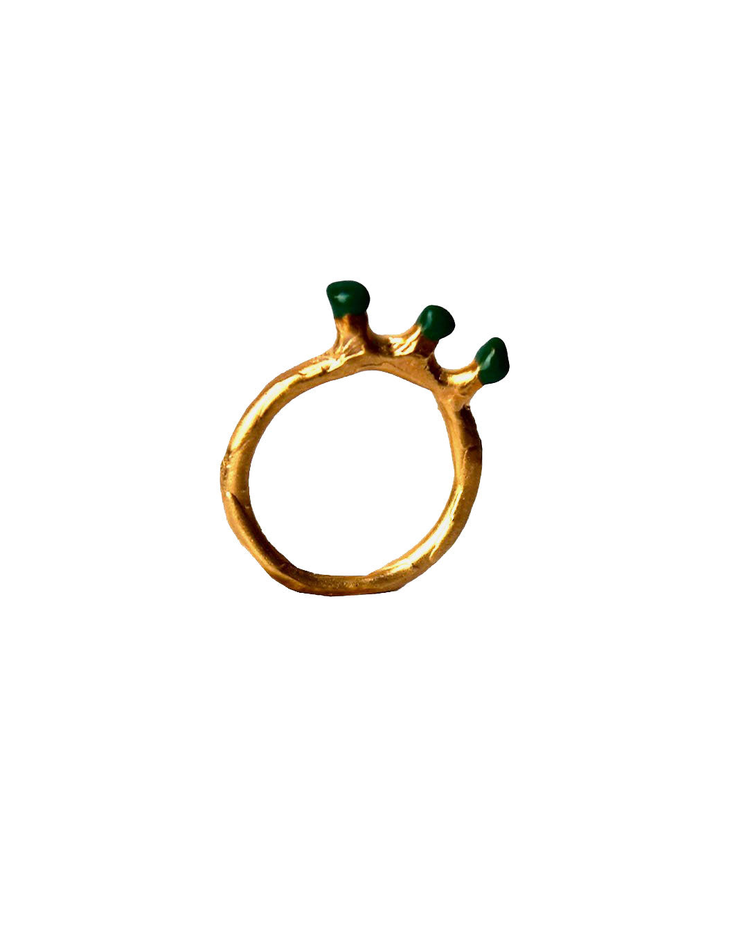 Handmade brass enamel ring - Lodovica Fusco