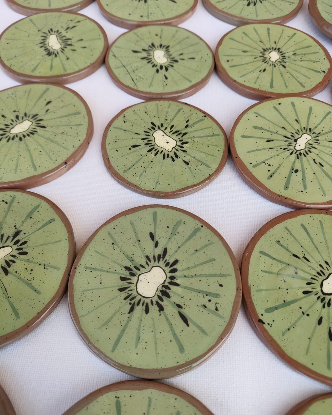 Handmade ceramic fruit coasters - Federica Massimi