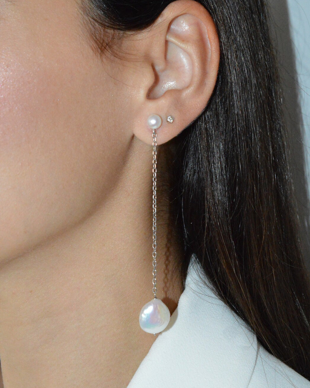 Long Freshwater Pearl Earrings