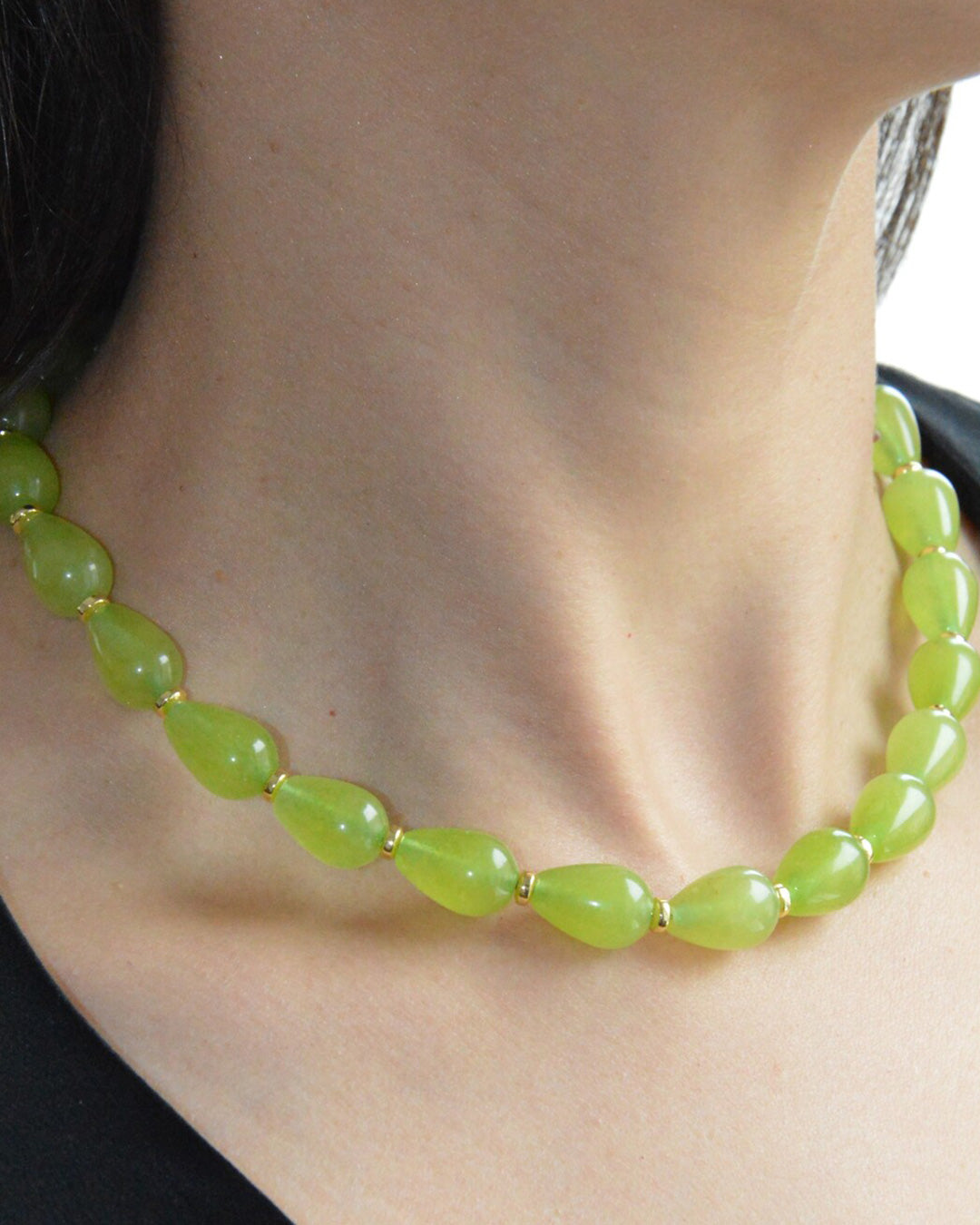 Green Jade & Hematite Necklace