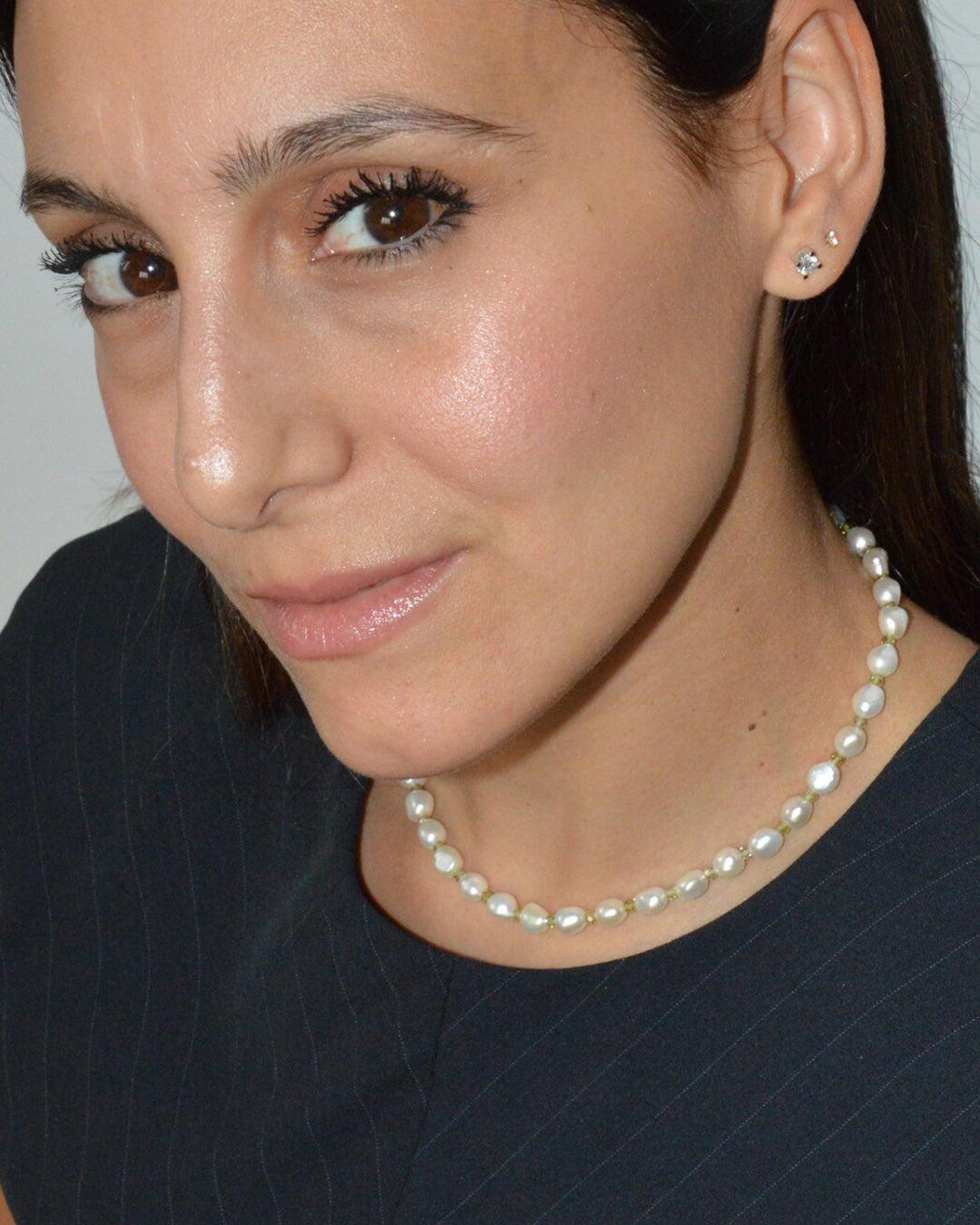 Pearl & Cubic Zirconia Necklace