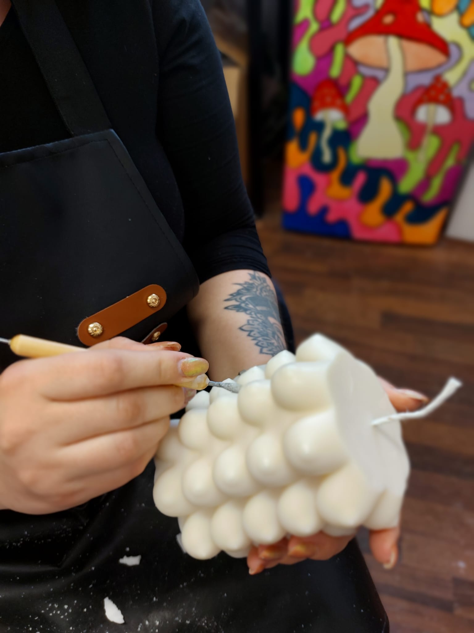 Foot Sculpture candle