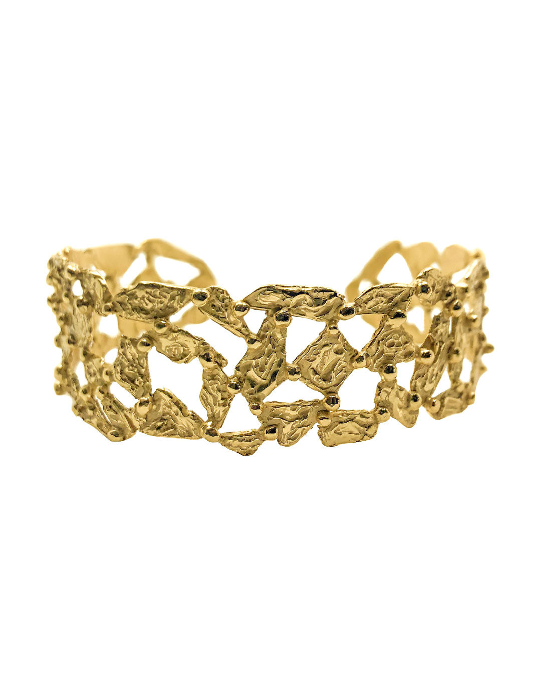 Pebbles Bracelet 24k gold plated bronze Giulia Barela Jewelry