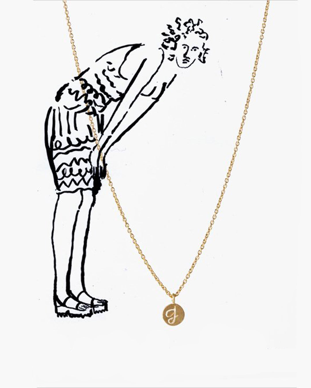 Custom handmade gold necklace - Giulia Tamburini personalize