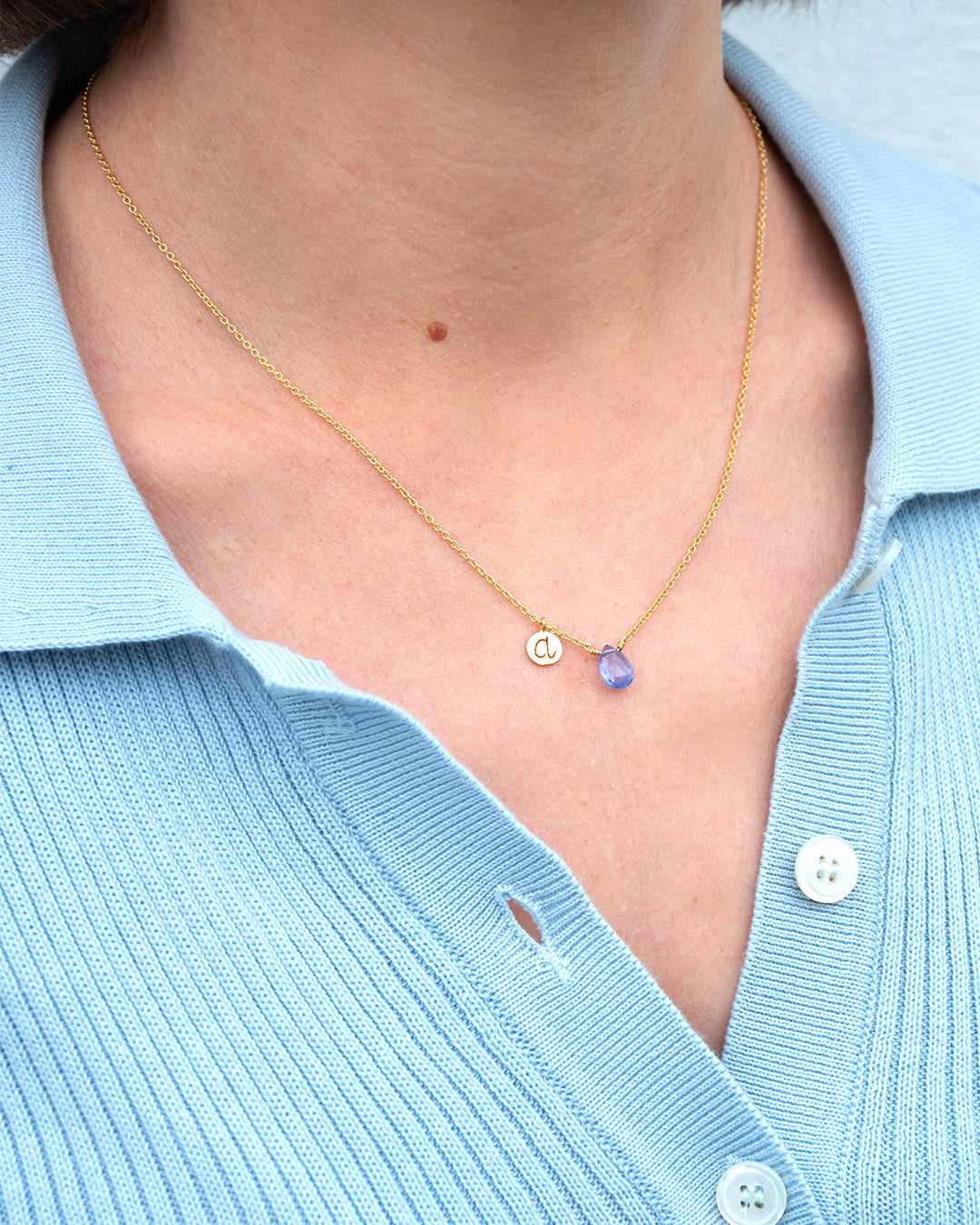 Personalizzato - Collana Letterina e pietra