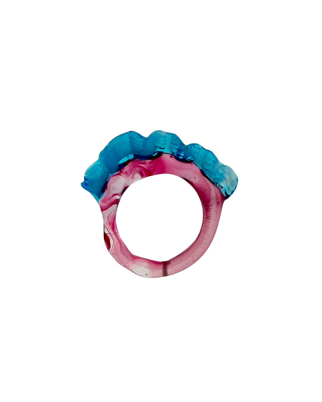 Ruffle Murano glass ring