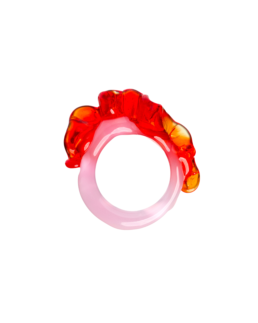 Ruffle Murano glass ring