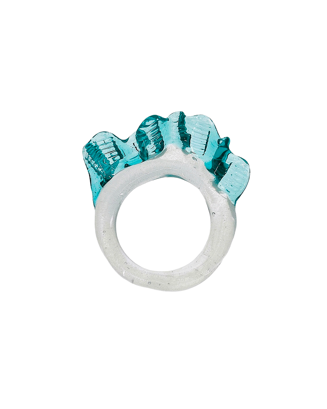 Ruffle Murano glass ring