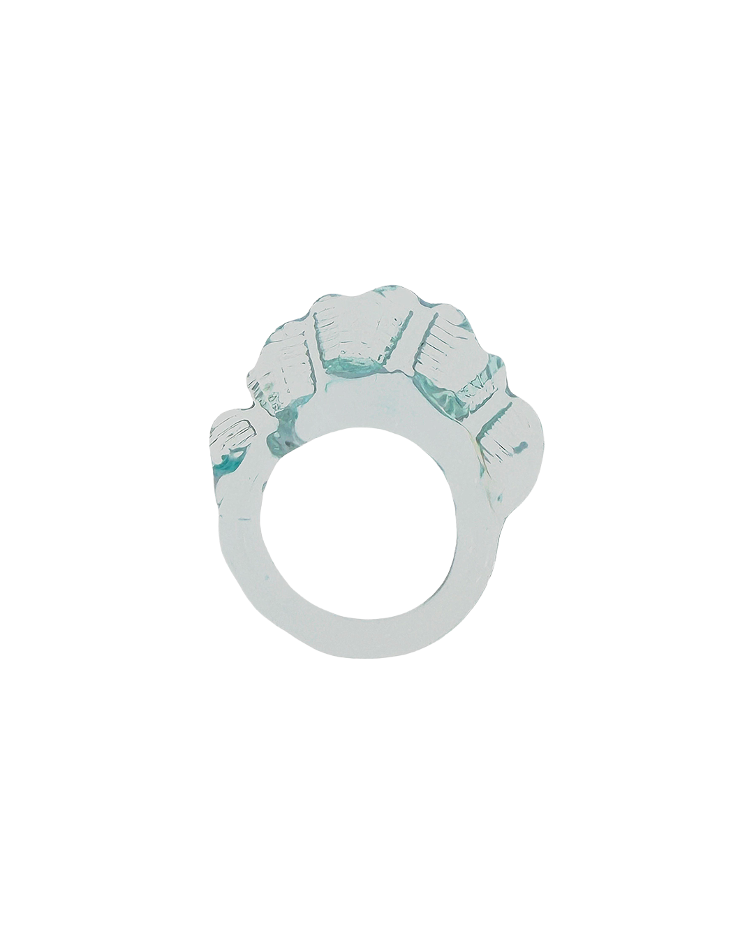 Ruffle Murano glass ring