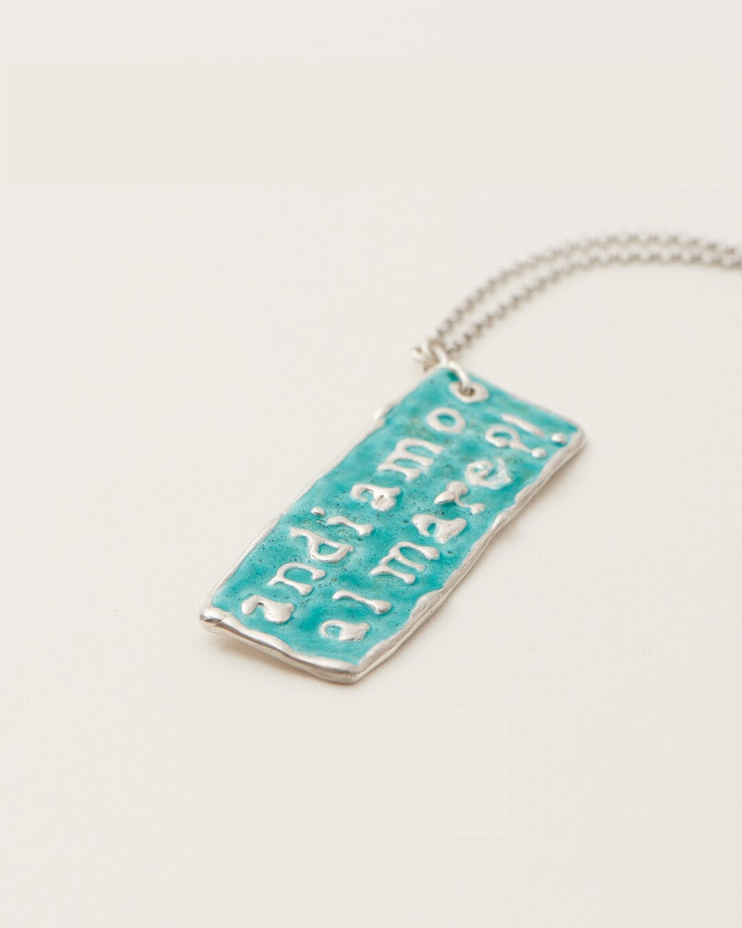 Designer Collection- "Andiamo al Mare" plaque necklace
