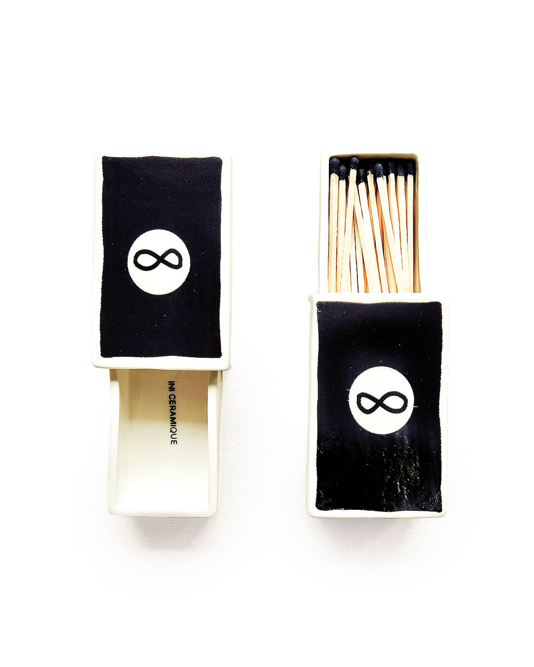 Scatola di fiammiferi illustrata in ceramica