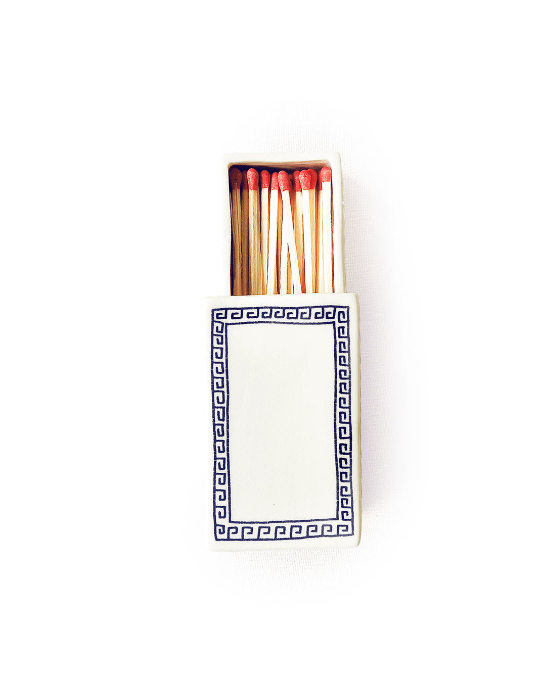 Scatola di fiammiferi illustrata in ceramica