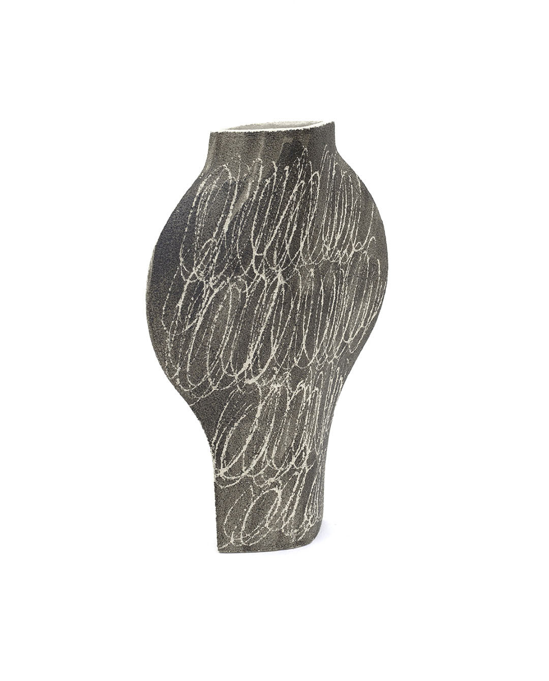 Vaso in ceramica illustrato ‘Dal - Negative Circles Black’