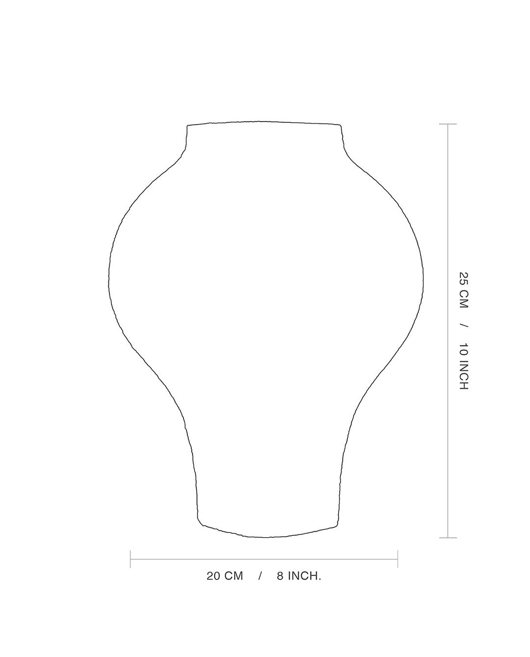 Vaso in ceramica illustrato ‘Dal - Negative Circles Black’