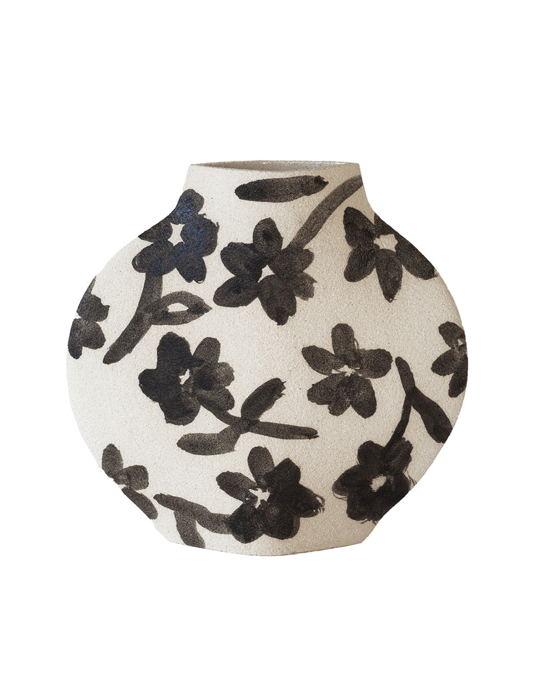'Flowers Pattern' Ceramic Illustrated Vase