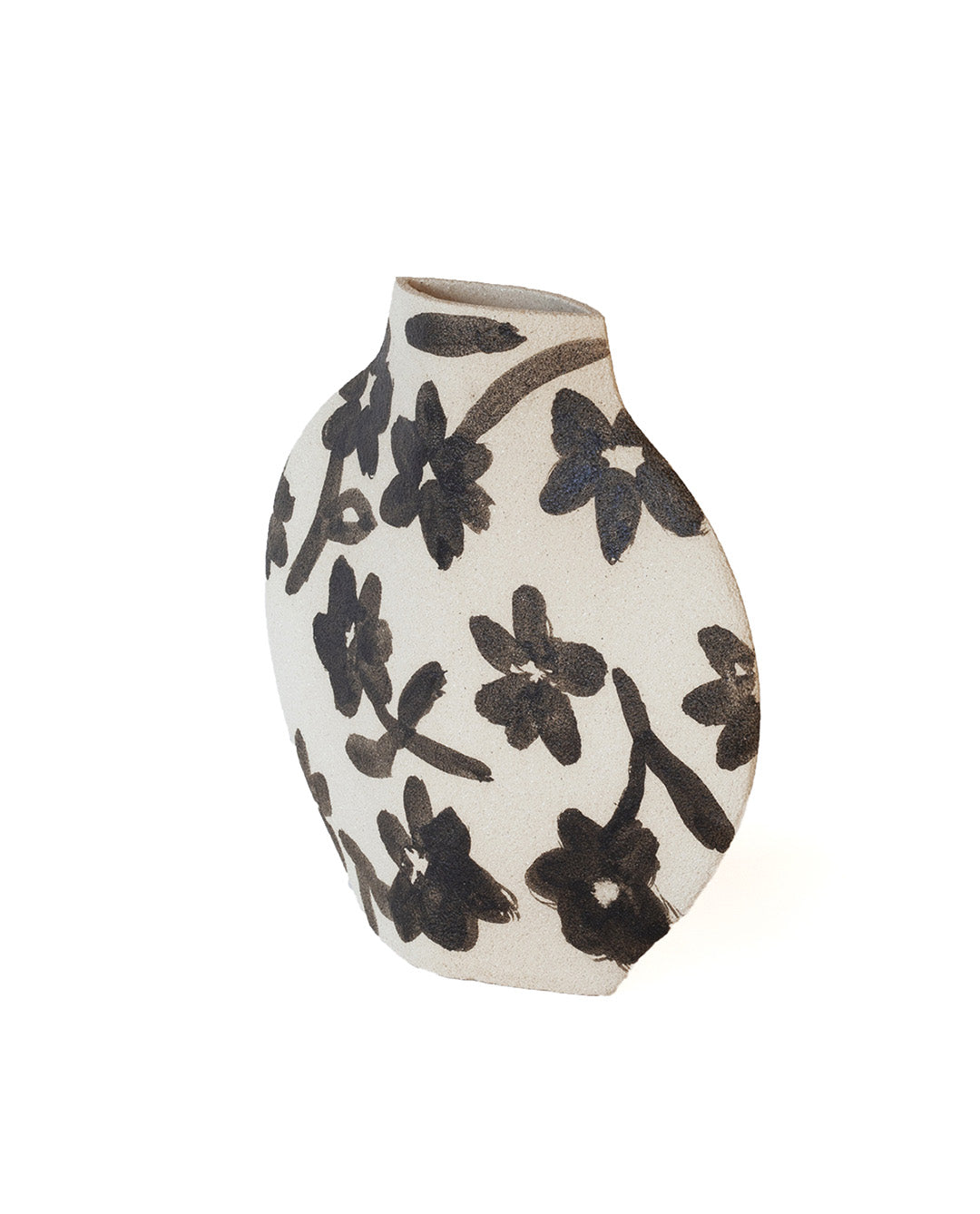 'Flowers Pattern' Ceramic Illustrated Vase