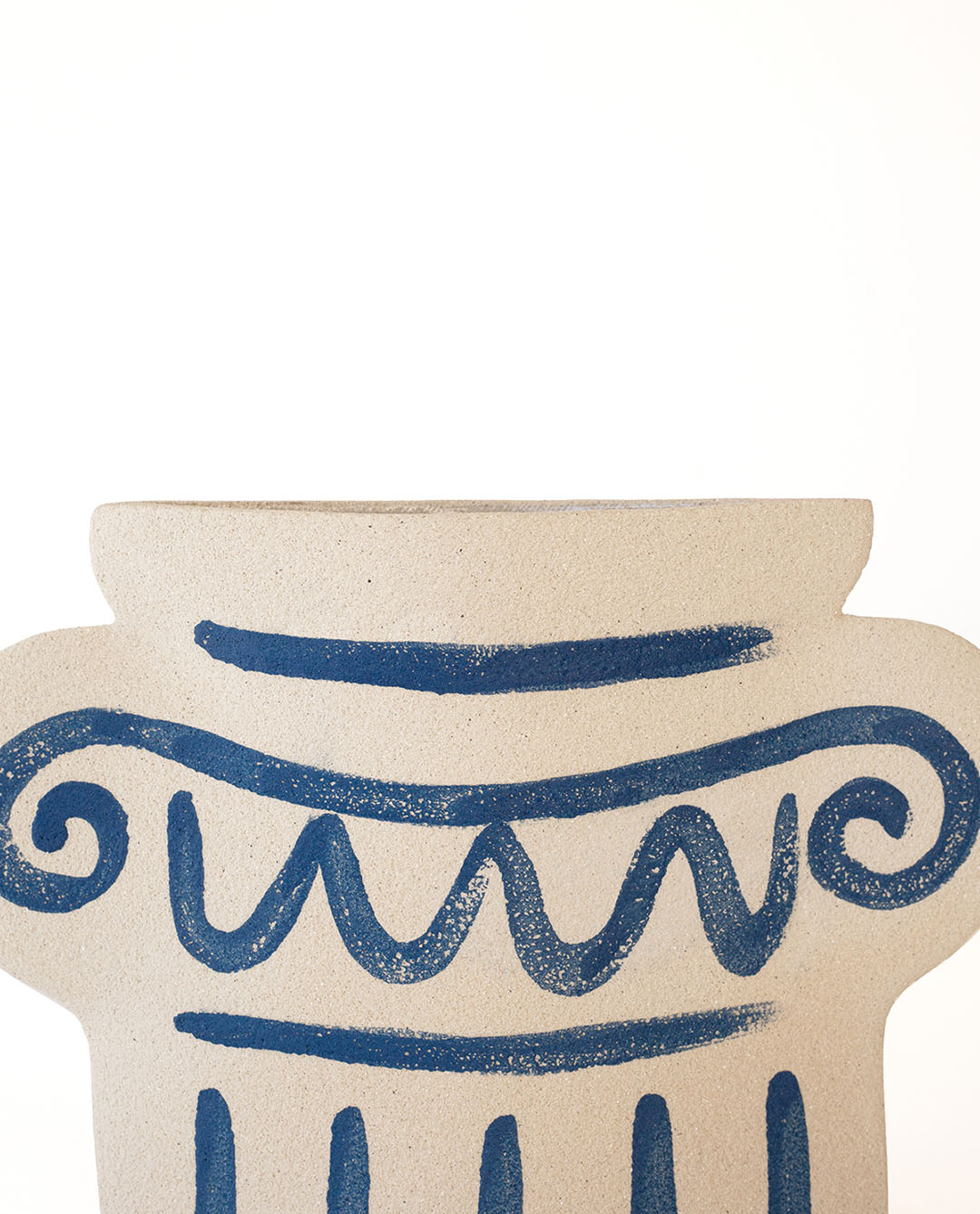 'Greek Column' Ceramic Illustrated Vase