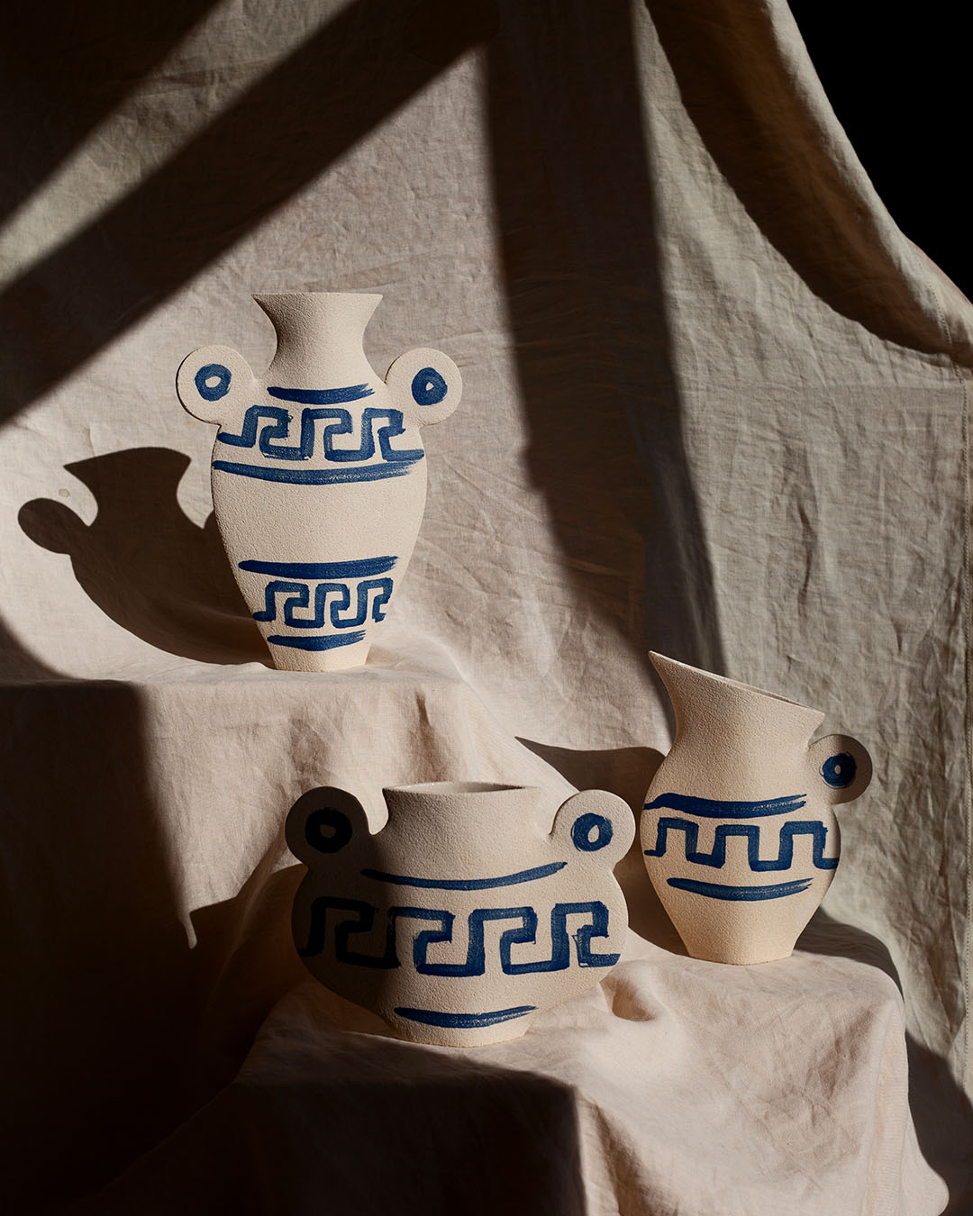 Vaso in ceramica illustrato 'Greek'