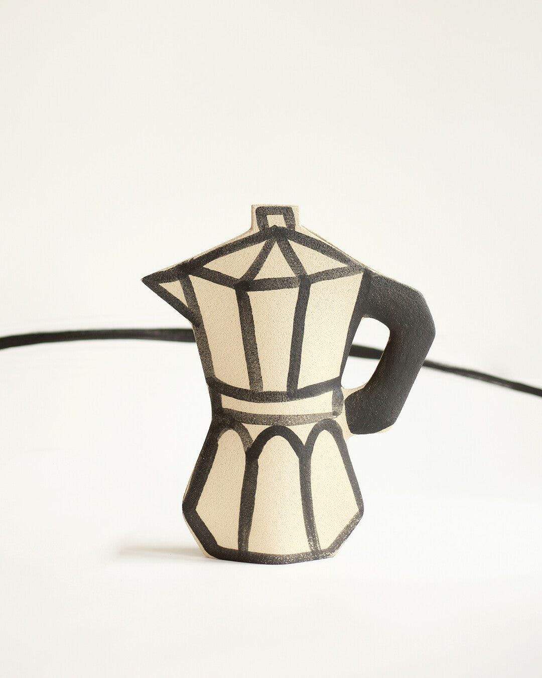 'Coffee Pot' Ceramic Illustrated Vase