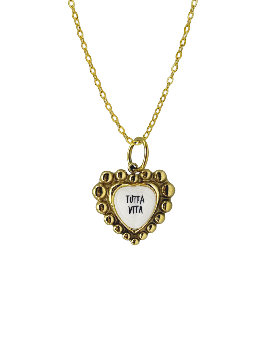 "Tutta vita" - Gold Heart Necklace