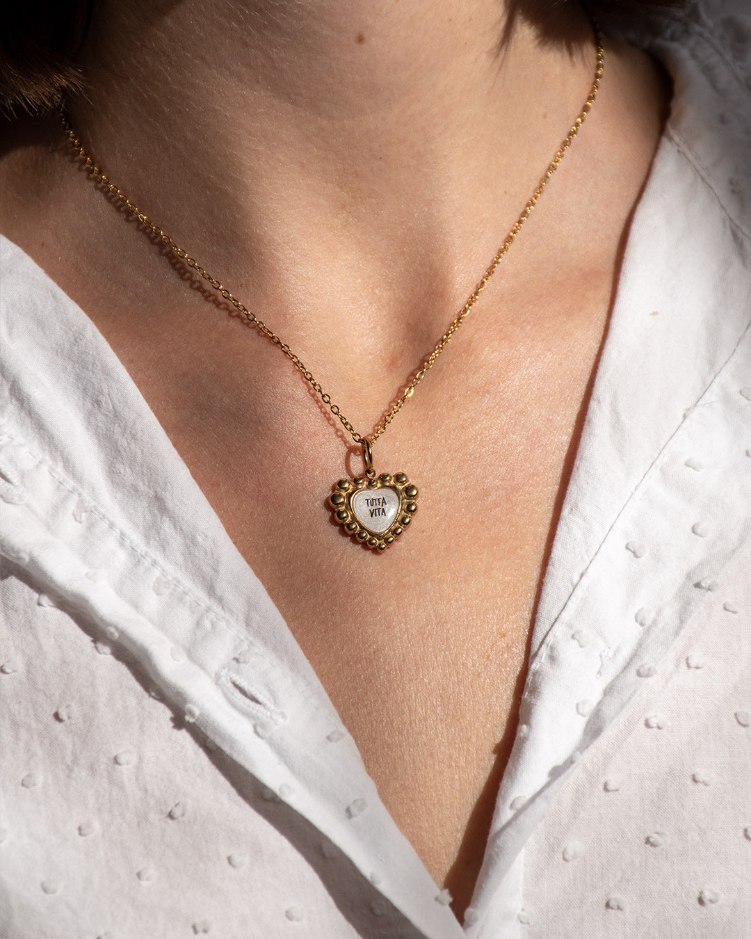 "Tutta vita" - Gold Heart Necklace